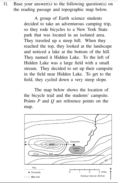<p>a) state the general compact direction in which the stream is flowing</p><p>b) state how contour lines provide the evidence for determining this direction</p>