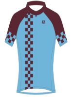<p>checkered red, blue</p>