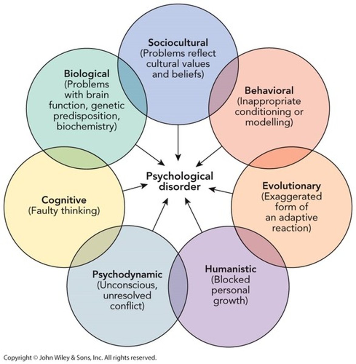 <p>biological, behavioral, cognitive, evolutionary, humanistic, psychodynamic, sociocultural</p>