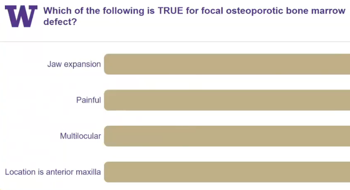 <p>which of the following is TRUE for focal osteoporotic bone marrow defect </p>