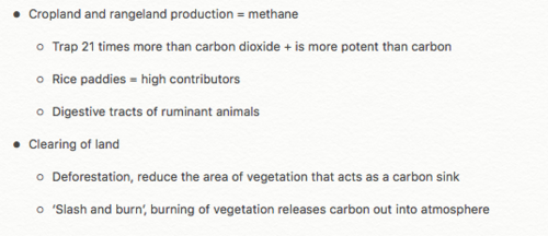alterations to climate resulting from human impact