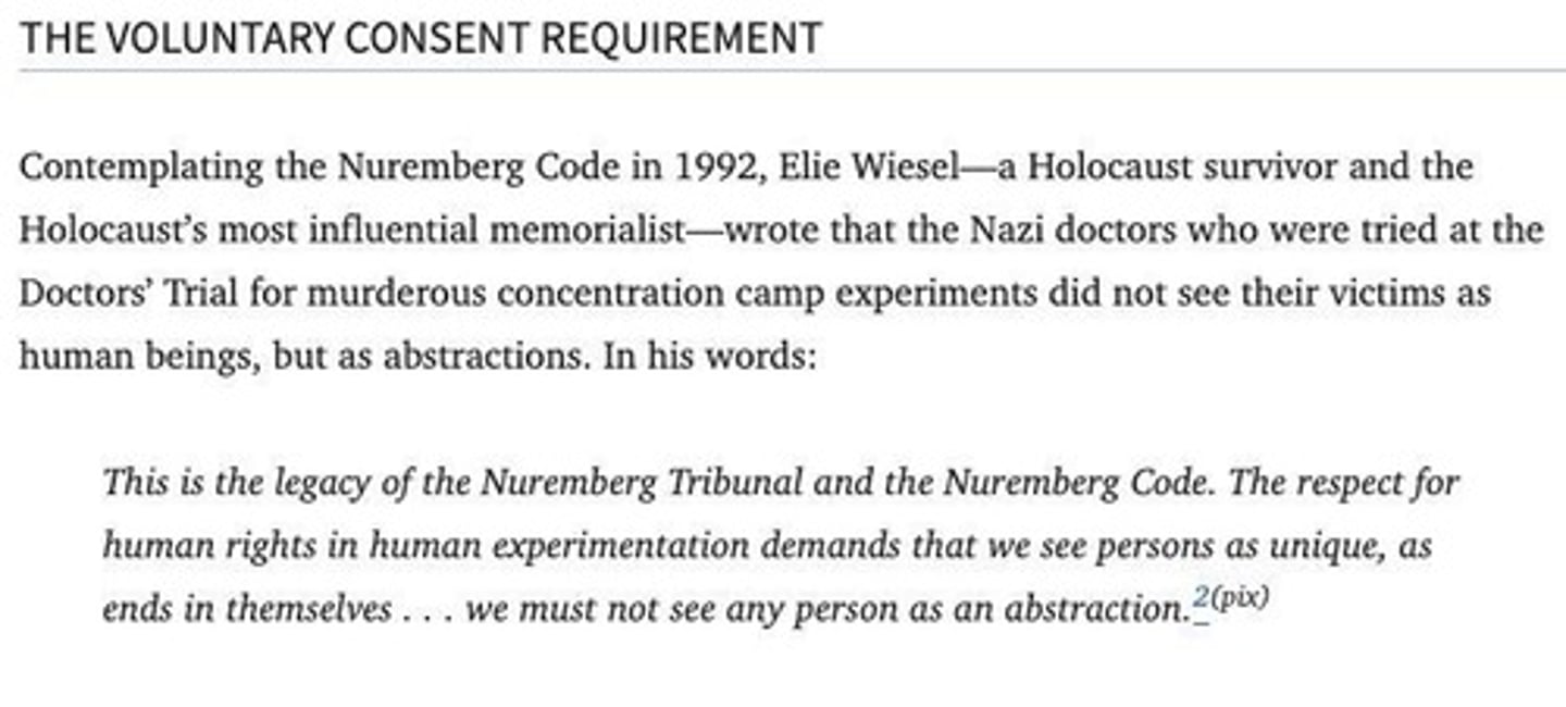 <p>To set ethical standards for conducting research involving human subjects.</p>