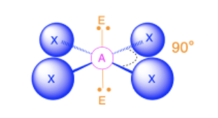 <p>Bond Angles: 90</p><p>Number of electron pairs (both bond and lone pairs): 6</p><p>Number of lone pairs: 2</p><p>Hybridization: sp<sup>3</sup>d<sup>2</sup></p><p>Electronic Geometry: Octahedral</p>