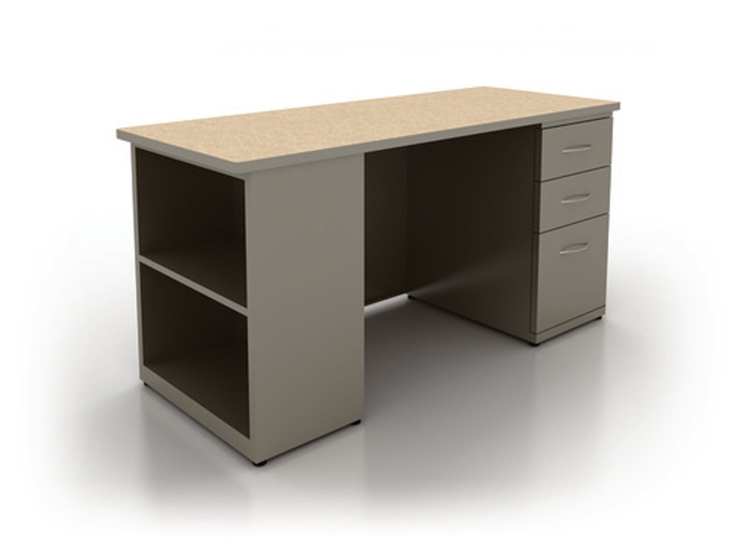 <p>a desk, an office</p>