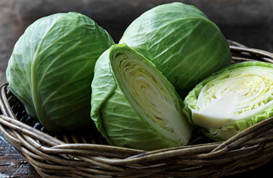 <p>(n.) – a large, round vegetable that consists of a lot of thick leaves</p><p></p><p>&nbsp;<br>A: I got some <strong>cabbage </strong>for soup.<br>B: Yum, I love cabbage soup!</p><p></p>