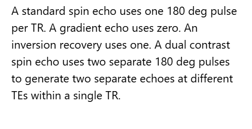<p>C. Dual contrast spin echo</p>