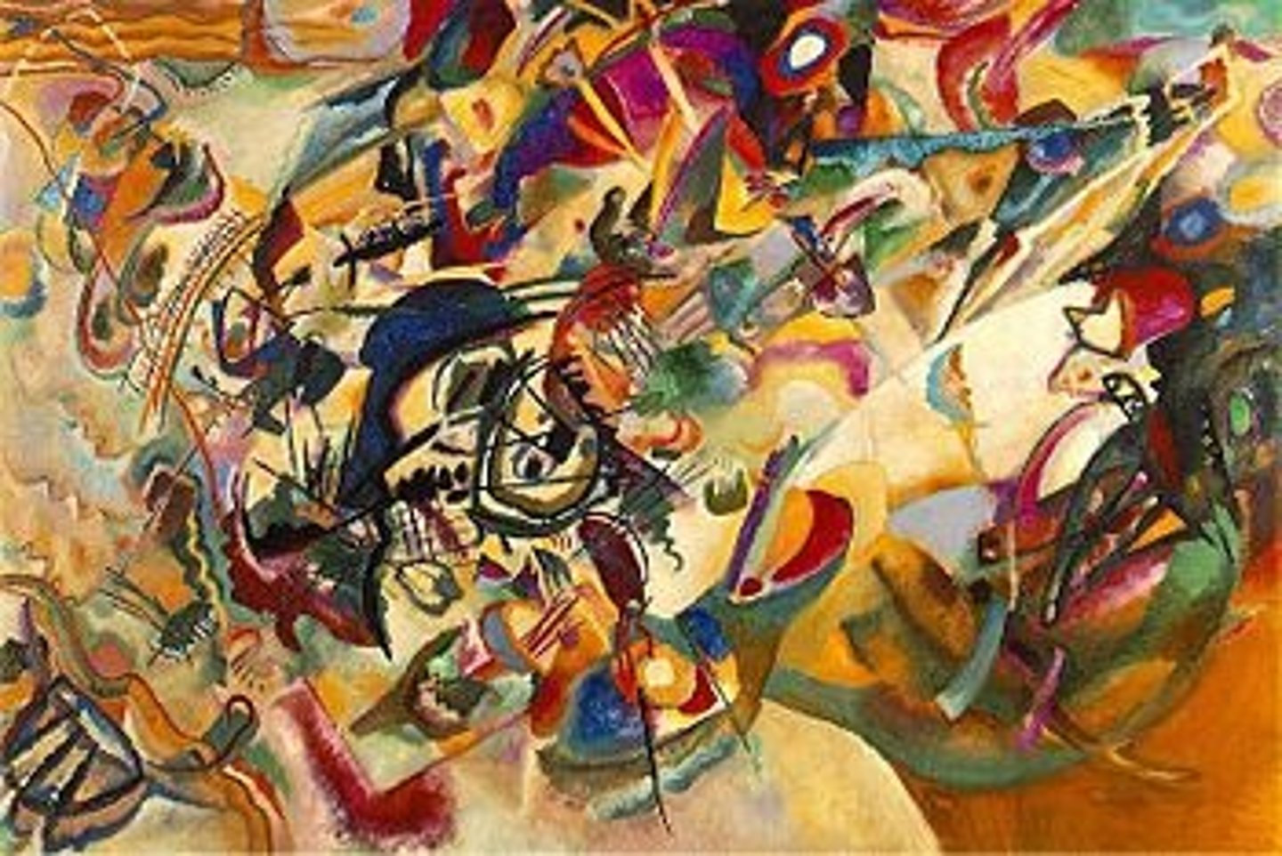 <p>Wassily Kandinsky ; très grand format, thème biblique du déluge</p>