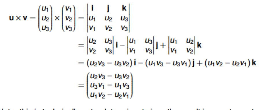 <p>Calculate determinant of the matrix, for x,y,z.</p>