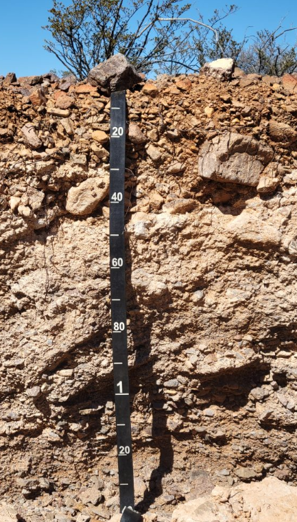 <p>-well-developed- lots of time</p><p>-in deserts</p><p>-flat land, little erosion</p><p>-well developed B with calcite accumulation, or clay enriched sometimes</p>