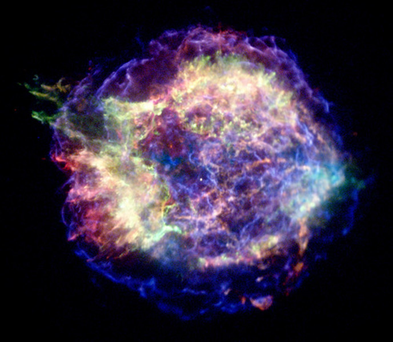 <p>A supernova remnant in the constellation Cassiopeia. It is about 11,000 light years away.</p>