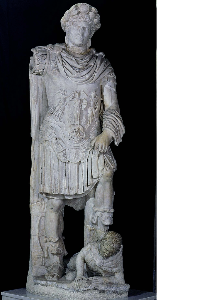 <p>Cuirassed statue of Hadrian from</p>