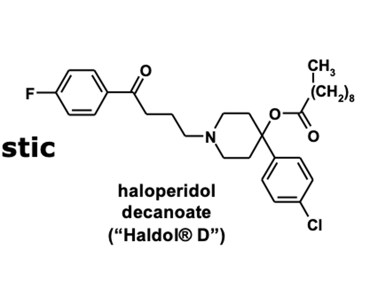 <p><strong>tripto<span style="text-decoration:underline">relin</span> pamoate </strong>(Trelstar Depot®), <strong>halo<span style="text-decoration:underline">peridol</span> decanoate </strong>(“Haldol® D”)</p>