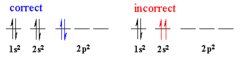 <p>No two electrons in the same atom can have the same set of four quantum numbers</p>