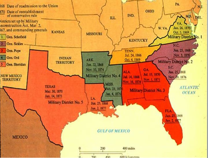 <p>an 1867 law that threw out the southern state governments that had refused to ratify the Fourteenth Amendment</p>