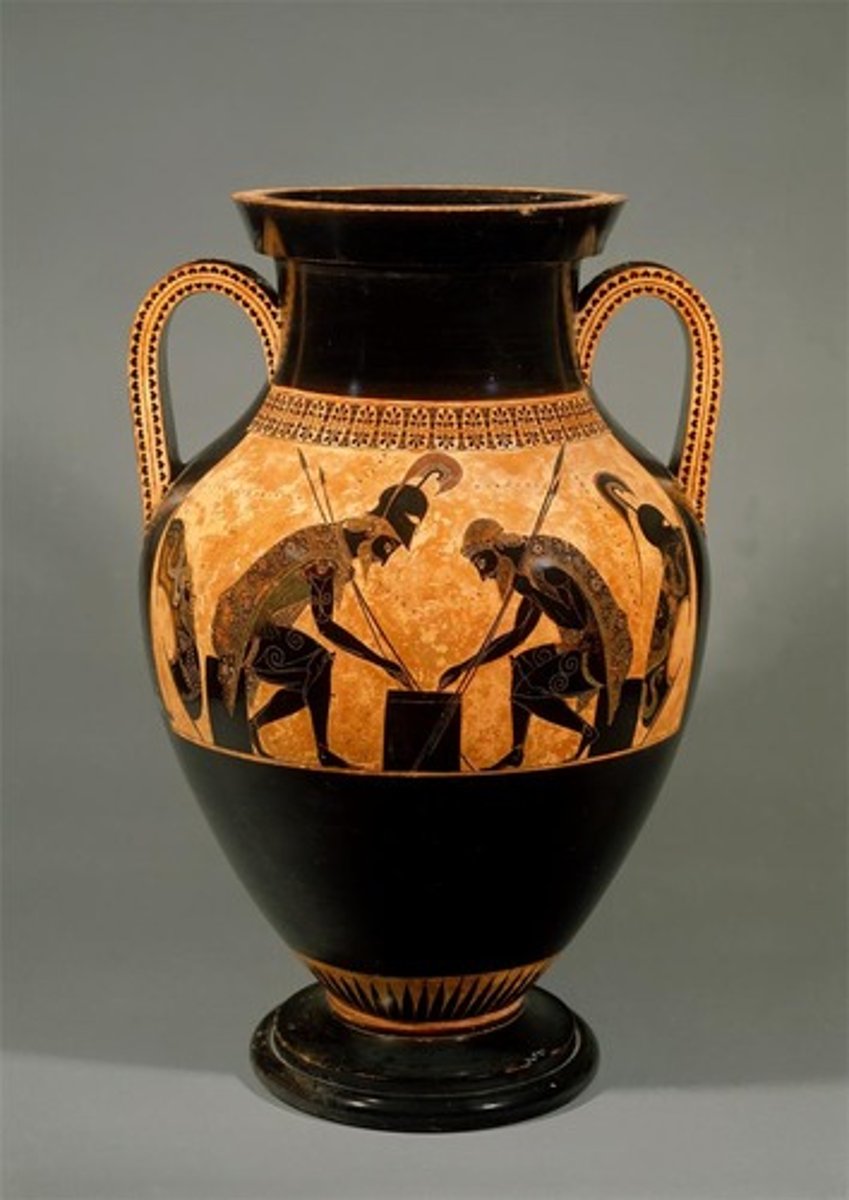 <p>Most accurately characterizes the composition on the vessel</p>