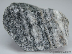 Luster: Dull
Cleavage: ?
Info: Genissic Banding along light and dark mineral bands