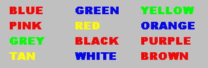 <p>stroop effect</p>