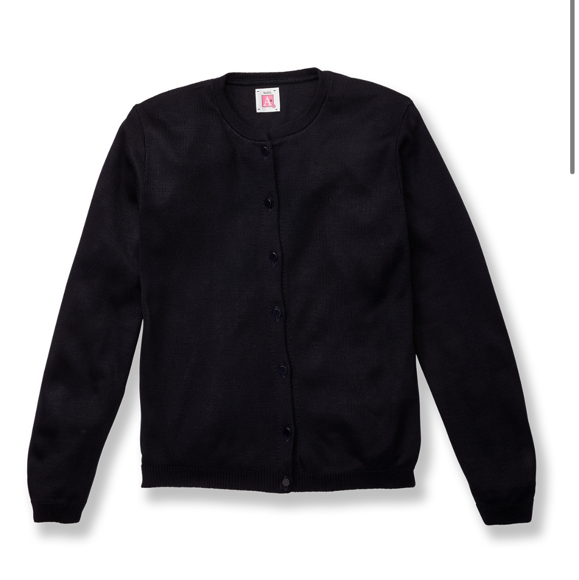 <p>fine gauge crewneck cardigan (St. Bernadette)</p>