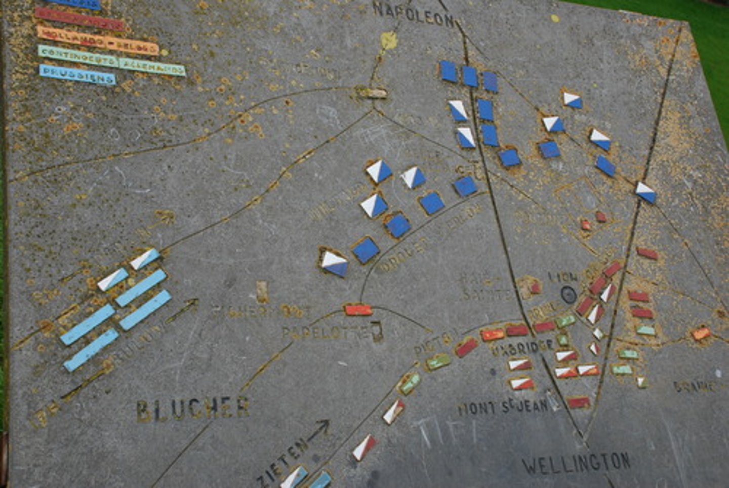 <p>The final major battle and defeat of Napoleon in 1815. After this he would be exiled to the small island of Saint Helena and later die in 1821.</p>