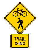 <p>Multi Use Path Crossing sign</p>