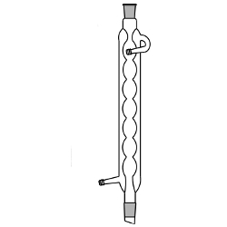 <p>Apparatus used in the synthesis process to heat the reaction mixture while condensing vapors back into liquid form.</p>