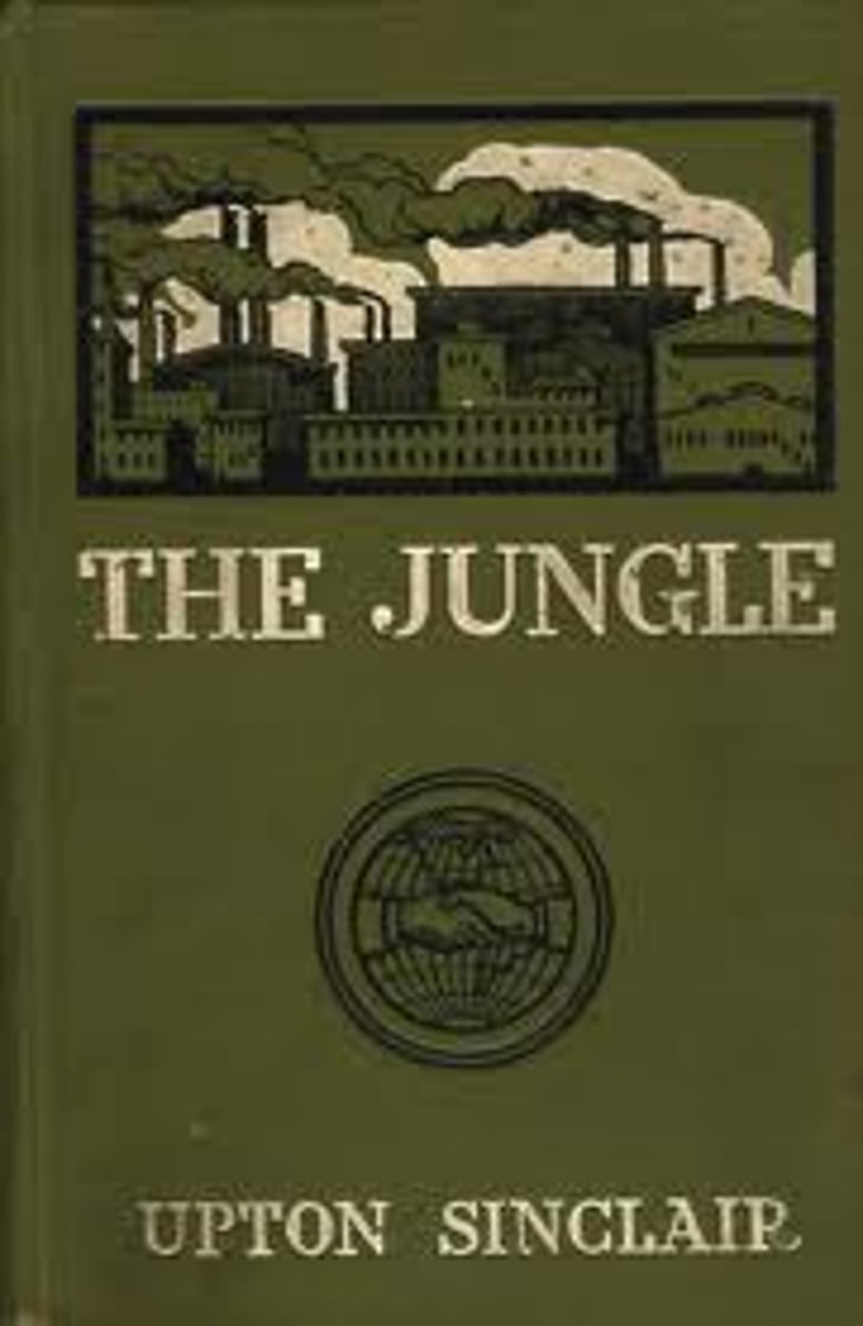 <p>muckraker who shocked the nation when he published The Jungle, a novel that revealed gruesome details about the meat packing industry in Chicago. The book was fiction but based on the things Sinclair had seen.</p>