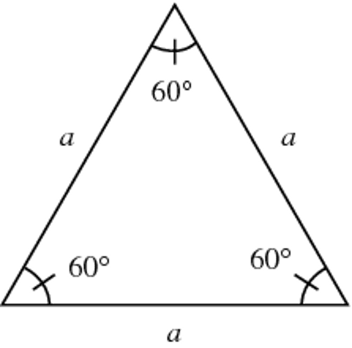 <p>A triangle with three congruent sides</p>