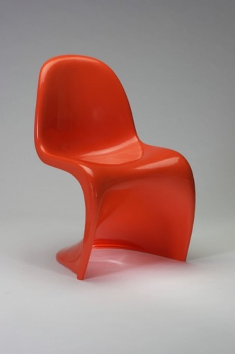 <p>first all-plastic chair</p><p>Material: dyed-through polypropylene</p><p>Dimensions:</p><p>19.75" x 24" x 32.75"</p><p>Seat H: 16.25"</p>