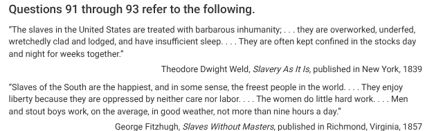 <p>The views expressed by Fitzhugh would have been most likely to align with which of the following arguments?</p>