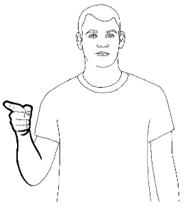 Point to the person to whom
you are referring, or to either
side if they are not nearby