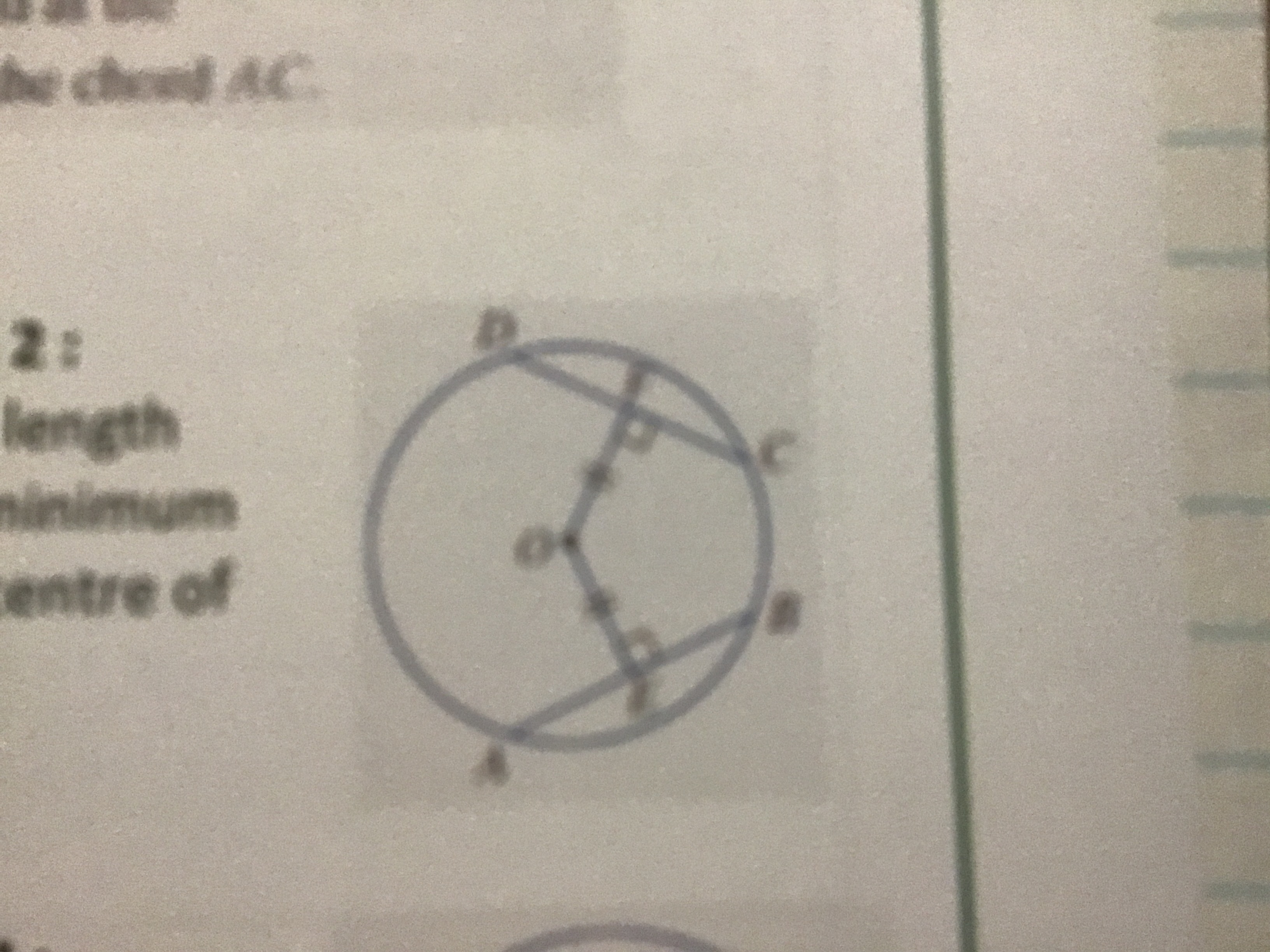 Chords of equal length have the same minimum distance to the centre of the circle 