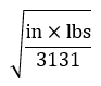 The formula shown in the image is a calculation for . . .