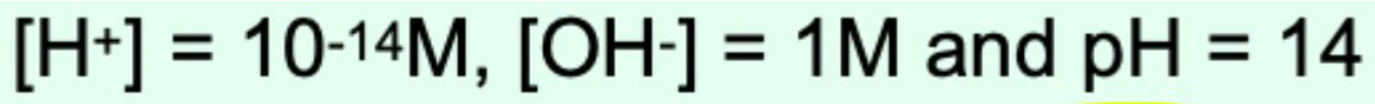 <p>pH = 14 (<strong>Completely protonated</strong>)</p>