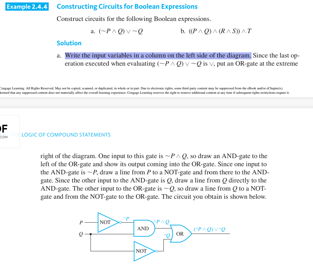 <ol><li><p>Write the input variables in a column on the left side of the diagram.</p></li><li><p>The logical connectives represent the gates.</p></li><li><p>Logical connectives always correspond to the order of the gates.</p></li></ol>