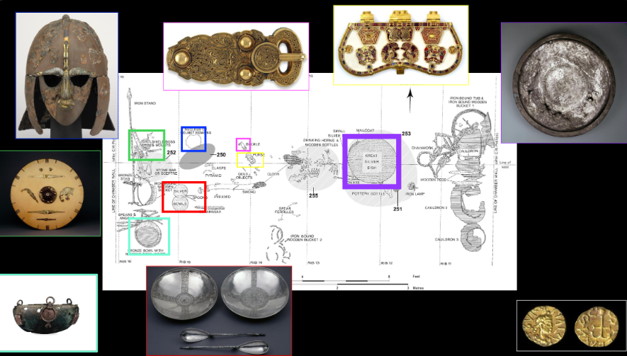 <p>Sutton Hoo Ship Burial- Anglo-Saxon</p>