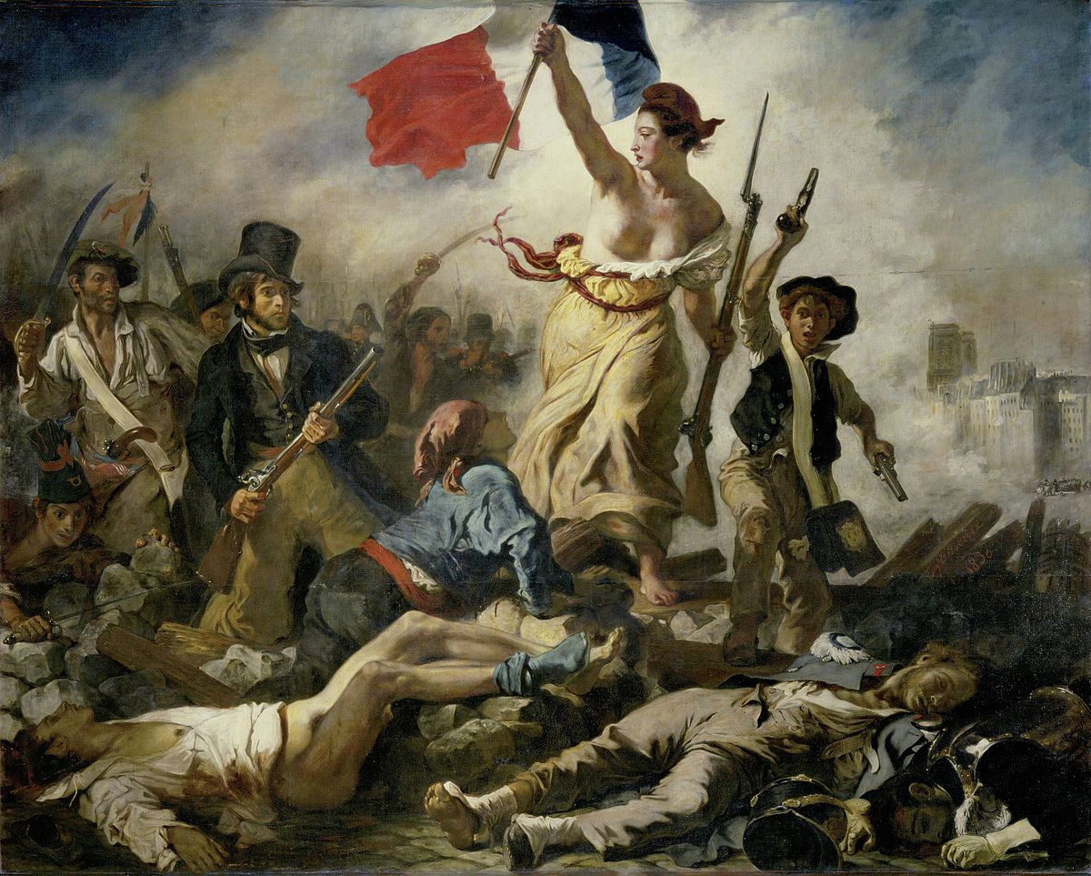 Eugene Delacroix was a French romantic artist.

a) Painting that commemorates the July Revolution of 1830, which toppled King Charles X.