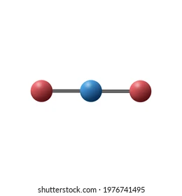 <p>two atoms attached to a central atom</p>