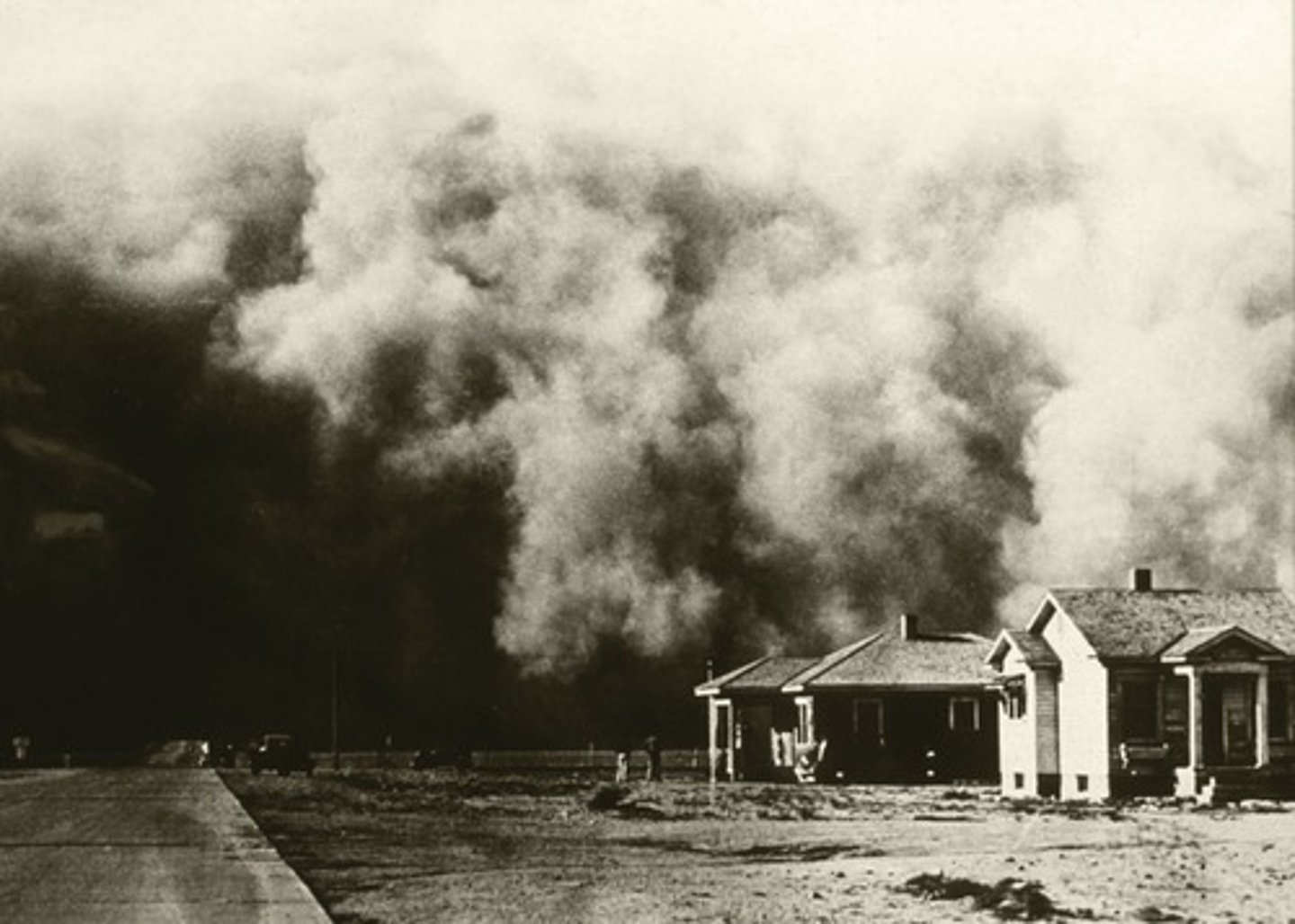 <p>A time in the 1930s in which severe dust storms damaged the ecology and agriculture of the Canadian prairies.</p>