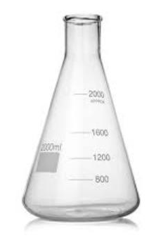 <p>erlenmeyer flask</p>