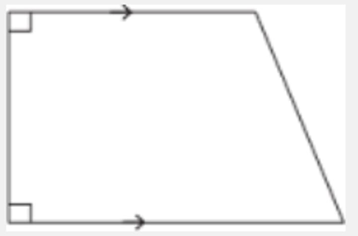 <p>Def: a quadrilateral with ONE pair of parallel sides<br><br>Properties: <br>-Angles on a leg are supplementary<br>-midsegment (median) is average of the bases</p>