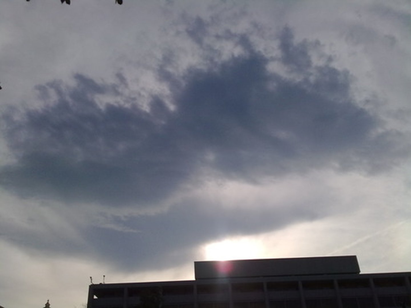 <p>gray or blue-gray mid level clouds composed of ice crystals and water droplets. The clouds usually cover the entire sky. In the thinner areas of the clouds, the sun may be dimly visible as a round disk. Altostratus clouds often form ahead of storms with continuous rain or snow.</p>