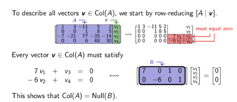 <p>Remember Col(A) to Null(B) conversion</p>