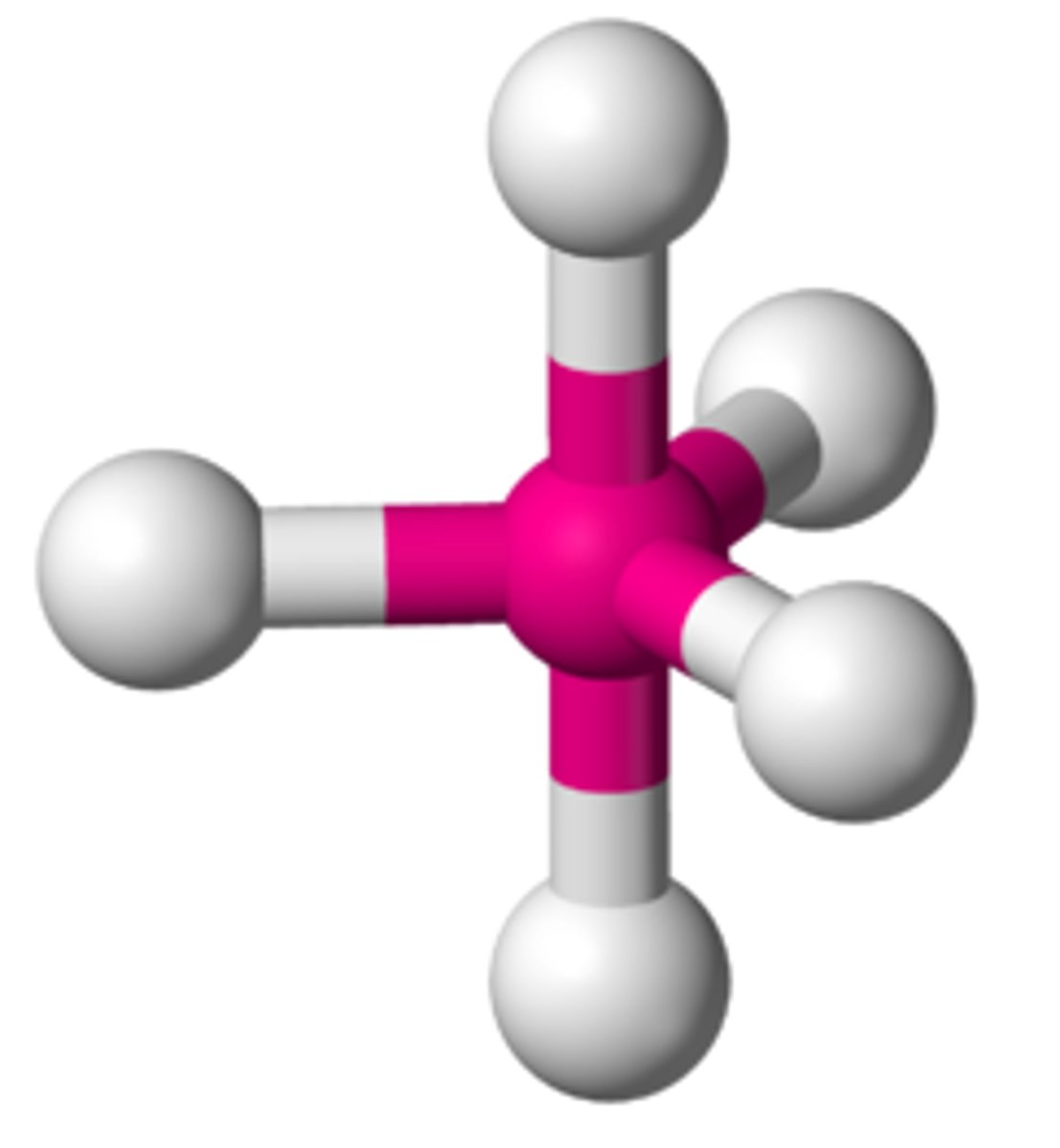 <p>5 electron groups, 0 lone pairs</p>