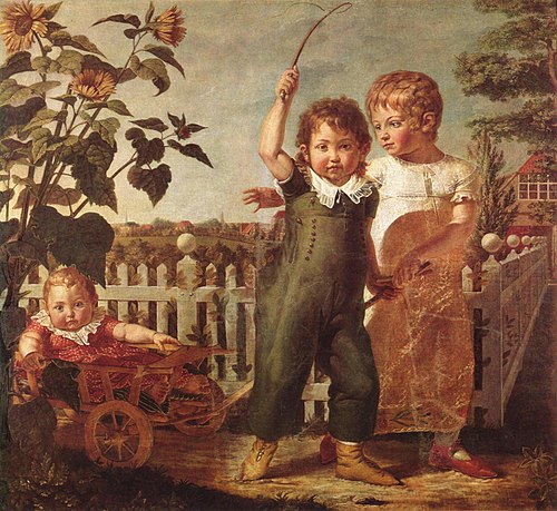 <p>What style was Runge, Portrait of the Hulsenback Children, 1805-6 painted in?</p>