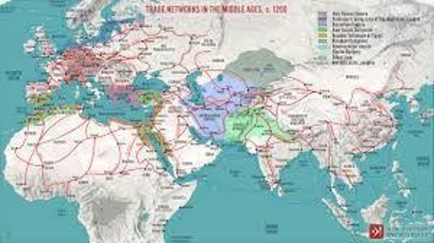 <p>Trade connecting East and West regions.</p>
