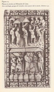 <p>Placca in avorio con miracolo di Cana</p>