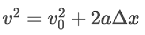 <p>manipulation for this equation when solving for v naught</p>