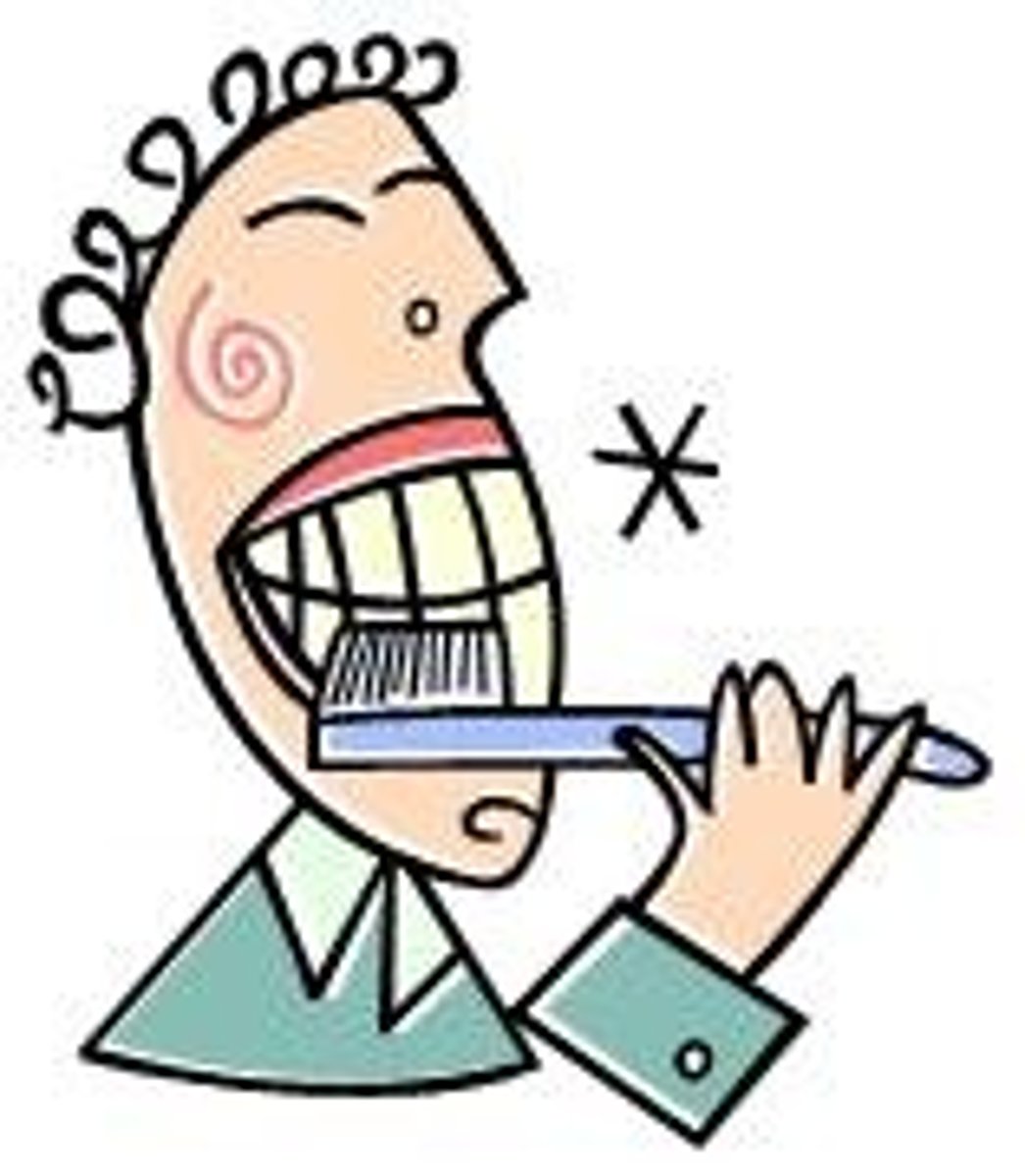 <p>You are brushing yourself. (Ud.)</p>