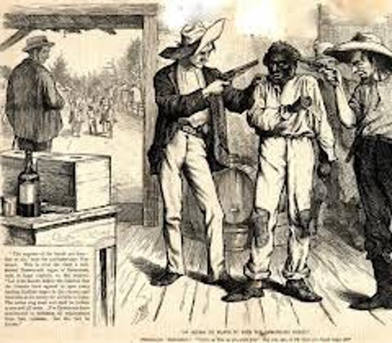 <p>Southern laws restricting African Americans' rights after the Civil War.</p>