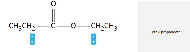 <p><span>Esters are organic compounds characterized by a carboxyl group in which the acidic hydrogen atom is replaced by an alkyl or aryl group.</span></p><p></p><p>Acid + Alcohol = ester + water</p>